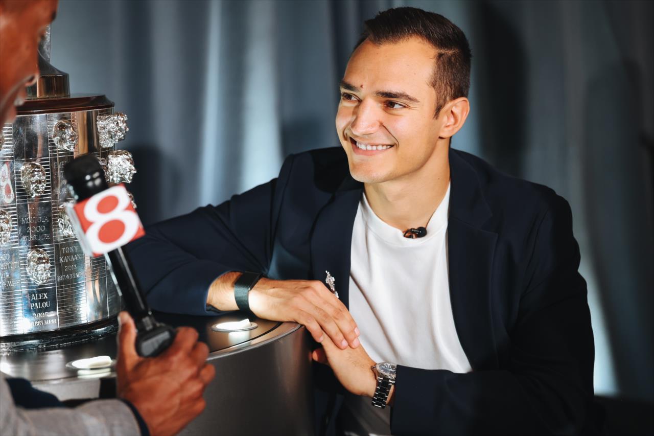 Alex Palou's Likeness Unveiled on Borg-Warner Trophy - Photo by: Chris Owens -- Photo by: Chris Owens